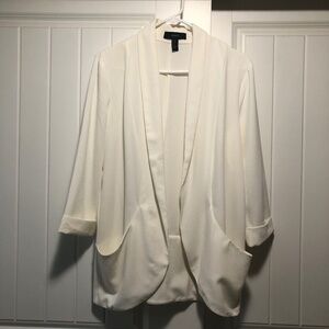 Casual Blazer Cream Color by Forever 21